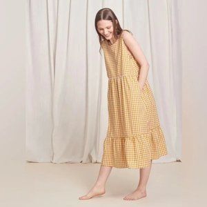 Tradlands Birdie Dress in Marigold Gingham XS